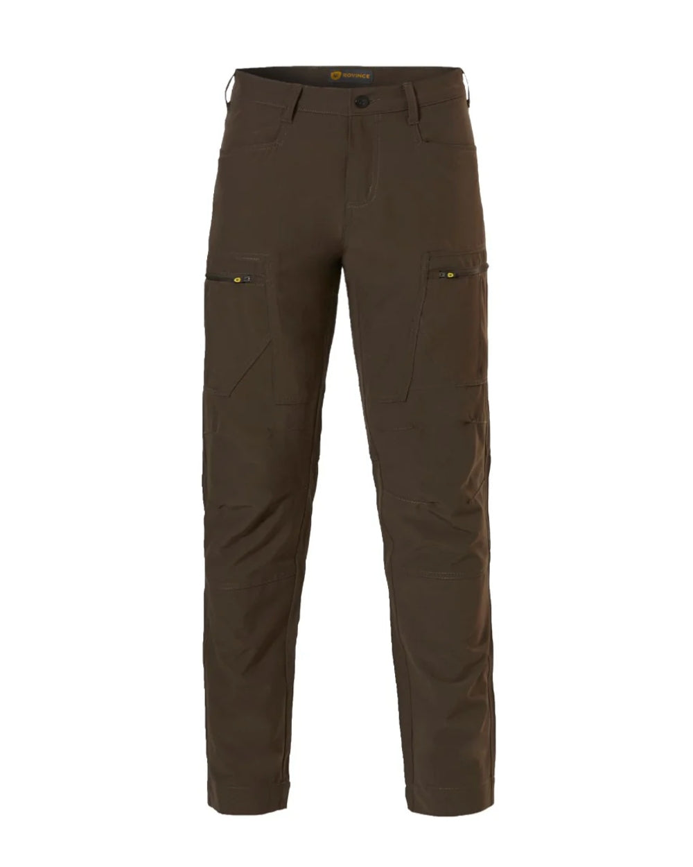 Olive Green coloured Rovince Mens Savanna Trousers on white background 