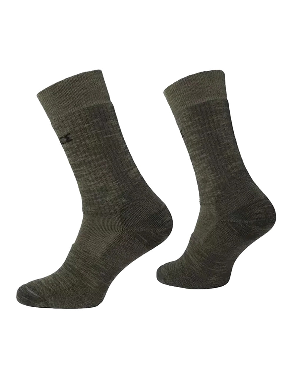 Green coloured Rovince Merino Norway Socks on white background 