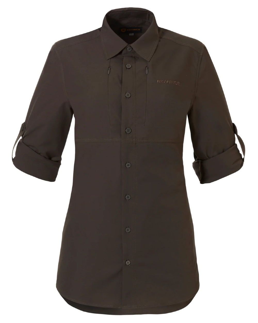 Olive Green coloured Rovince Womens Savanna Shirts on white background 