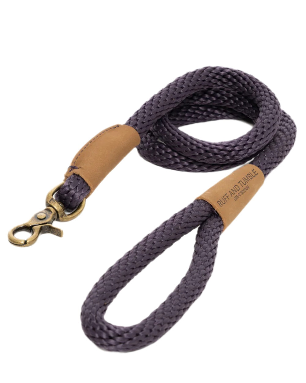 Blackberry Coloured Ruff &amp; Tumble Dog Clip Leads on white background 