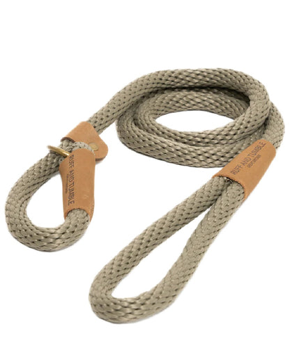 Moss Coloured Ruff &amp; Tumble Slip Dog Leads on white background 