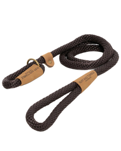 Mud Coloured Ruff &amp; Tumble Slip Dog Leads on white background 