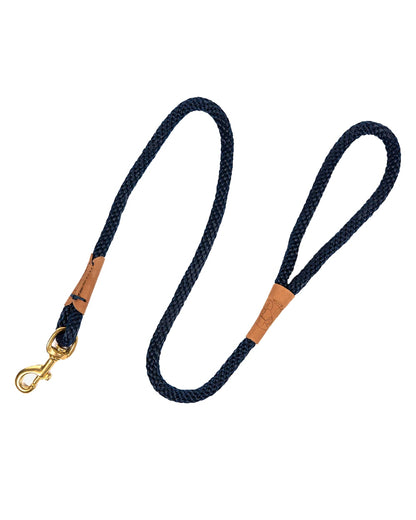 French Navy coloured Ruff &amp; Tumble Dog Clip Leads on white background 