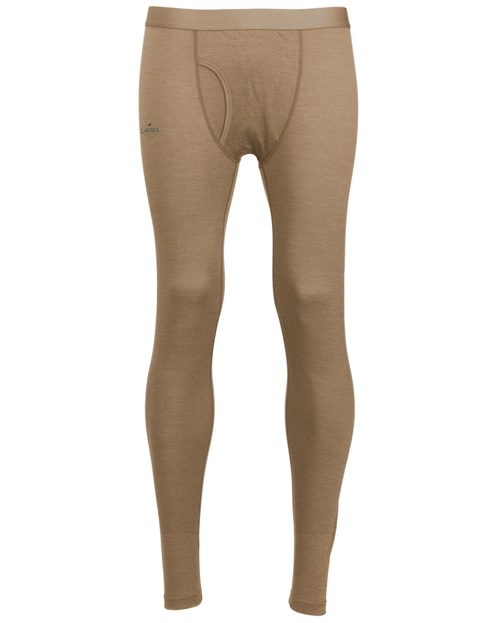 Sand Coloured Laksen Clisham Long Johns On A White Background