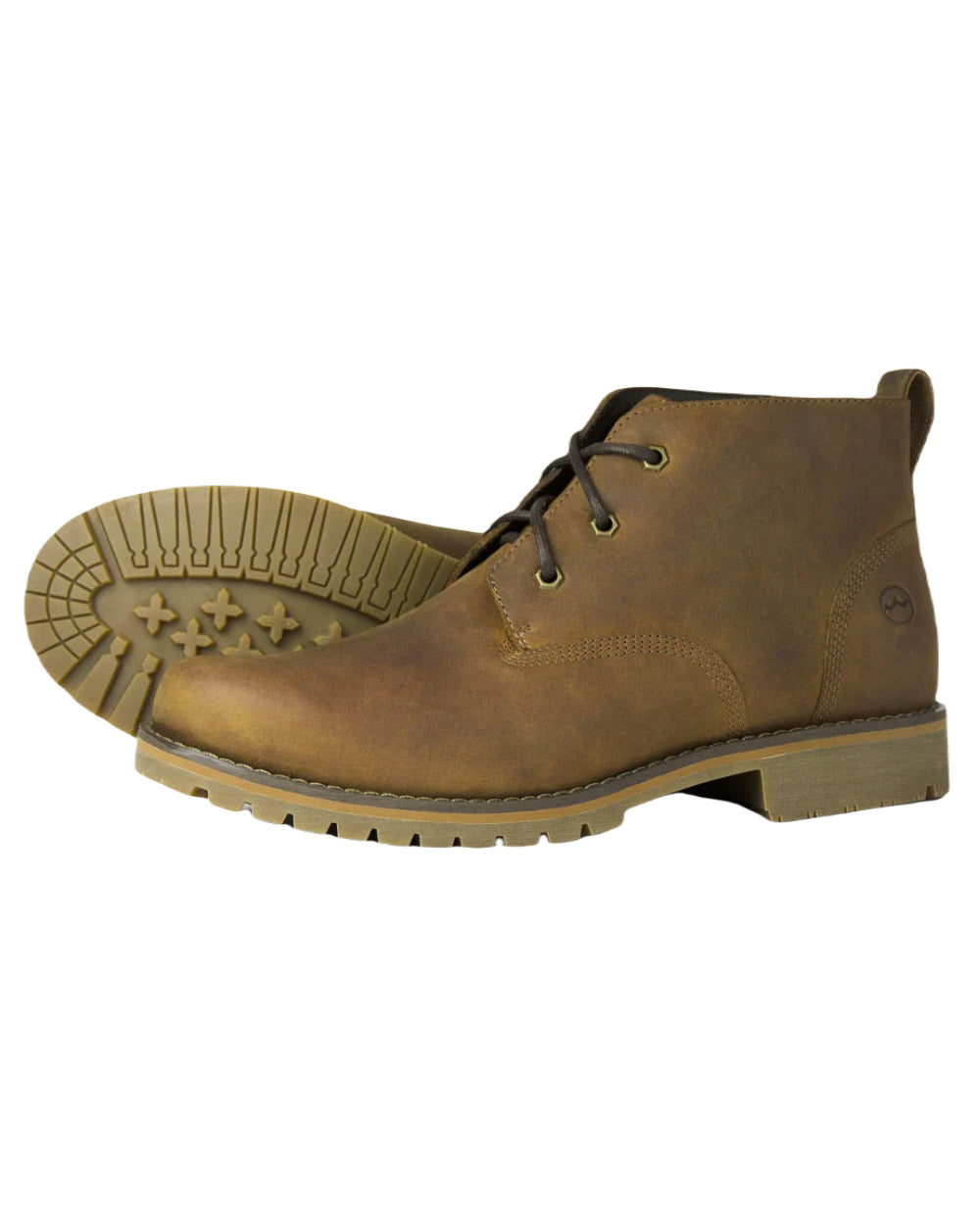 Sand Coloured Orca Bay York Mens Leather Boots On A White Background