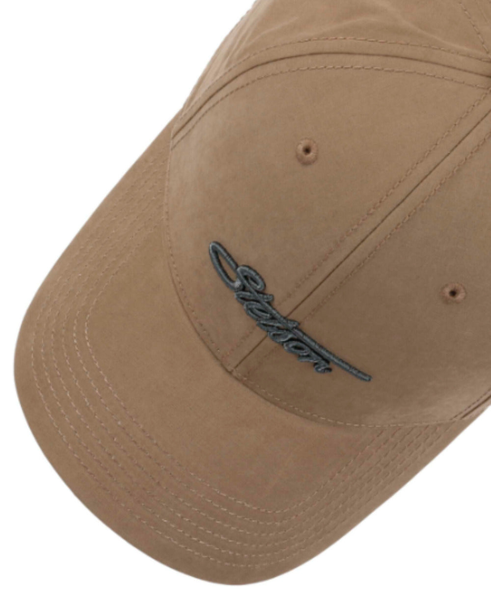 Sand Coloured Stetson Waxed Cotton Baseball Cap On A White Background 