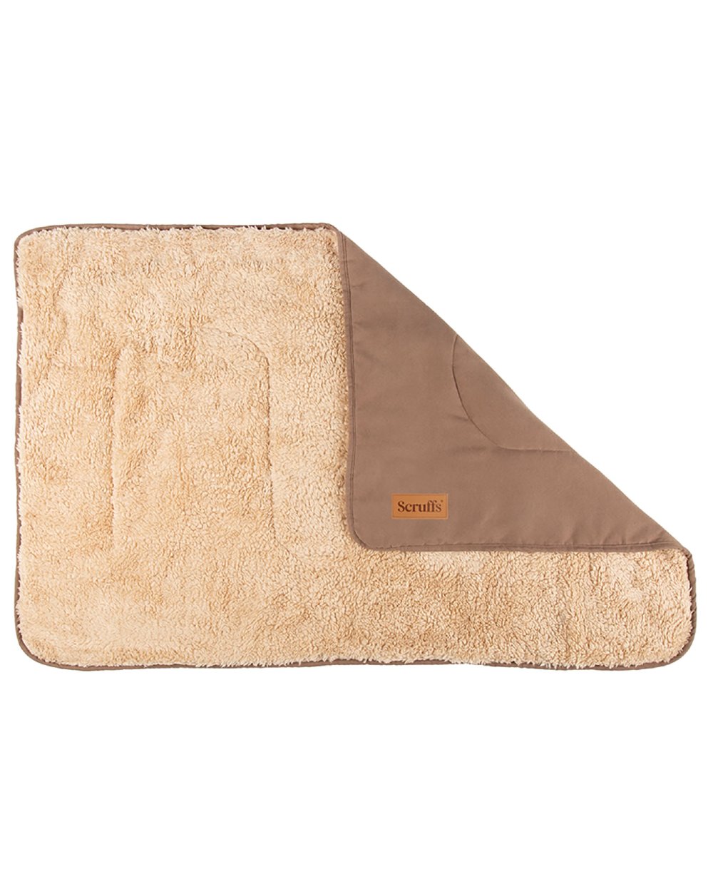 Caramel Brown coloured Scruffs Snuggle Blanket on white background 