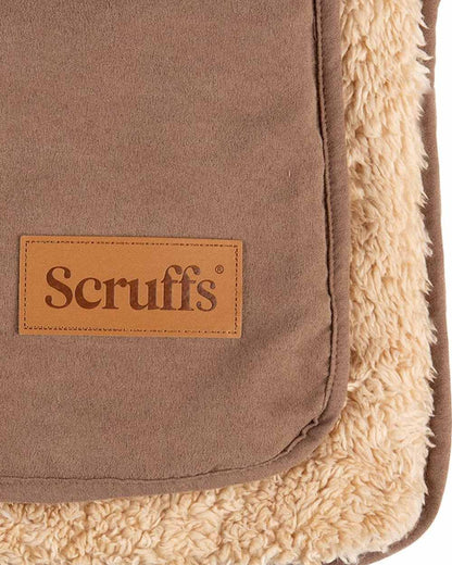 Caramel Brown coloured Scruffs Snuggle Blanket on white background 