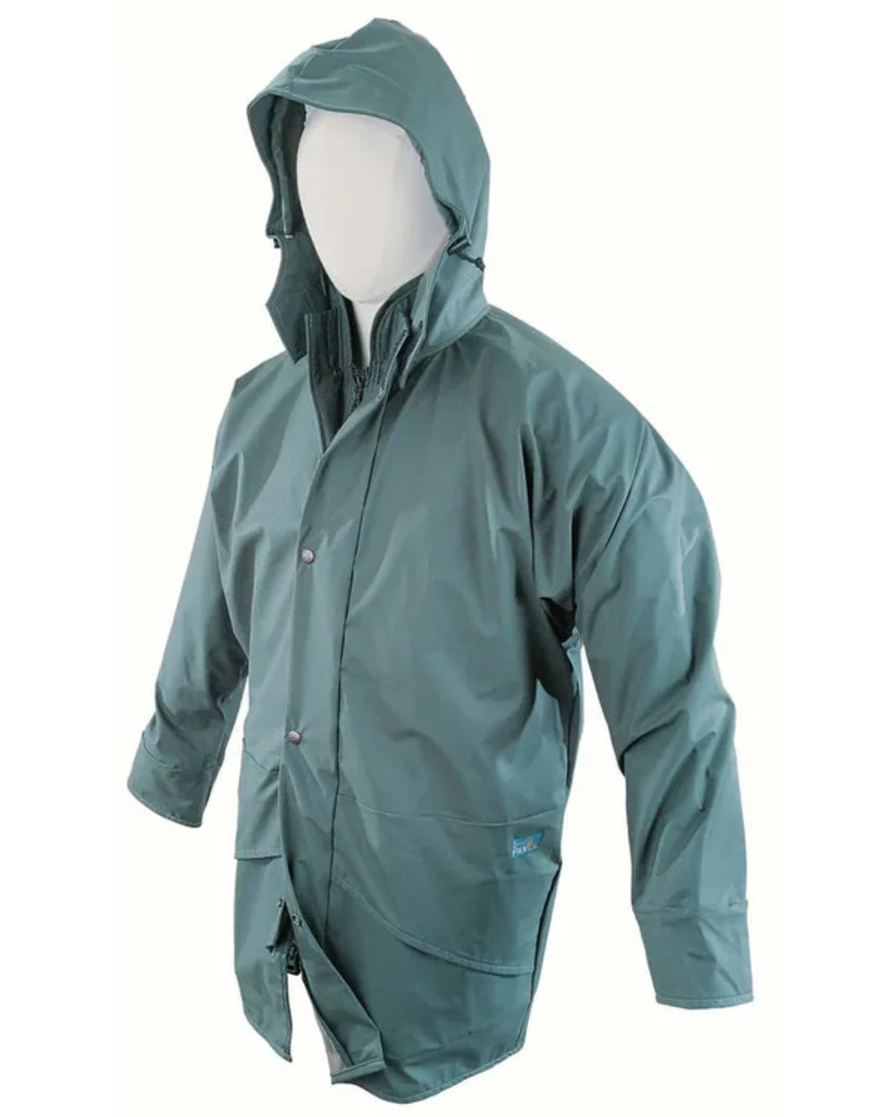 Olive Green coloured Seal Flex Parka on white background 