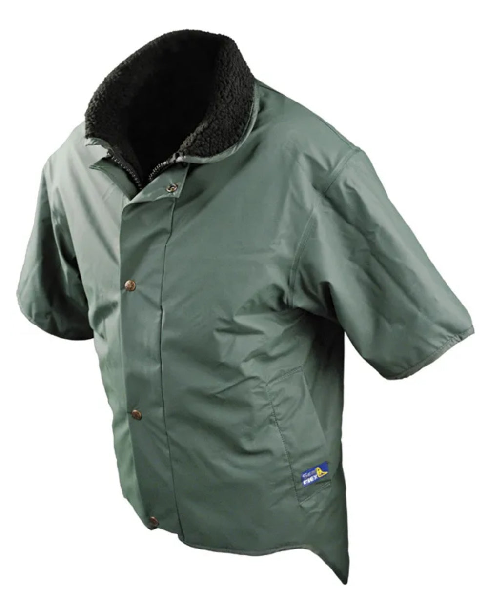 Olive Green coloured Seal Flex Short Sleeved Vest on white background 