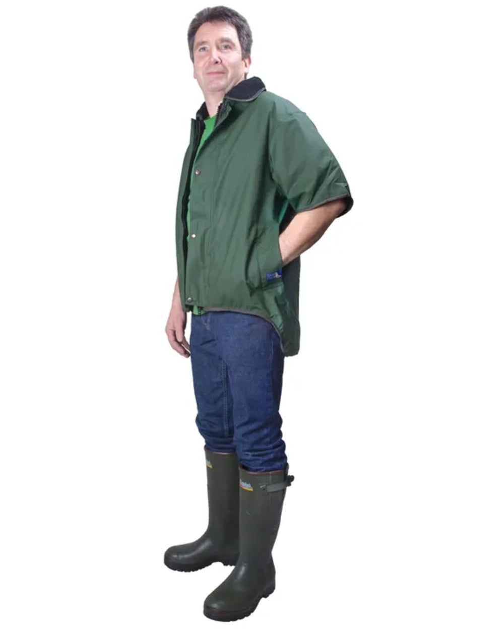 Olive Green coloured Seal Flex Short Sleeved Vest on white background 