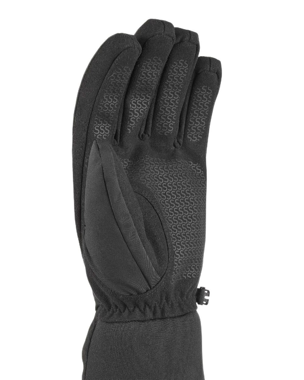 Black Coloured Sealskinz Griston Waterproof All Weather Lightweight Glove on white background 