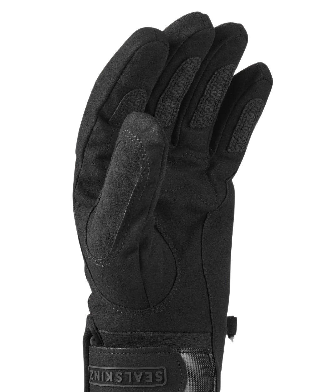 Black Coloured Sealskinz Howe Waterproof All Weather Multi-Activity Glove on white background 