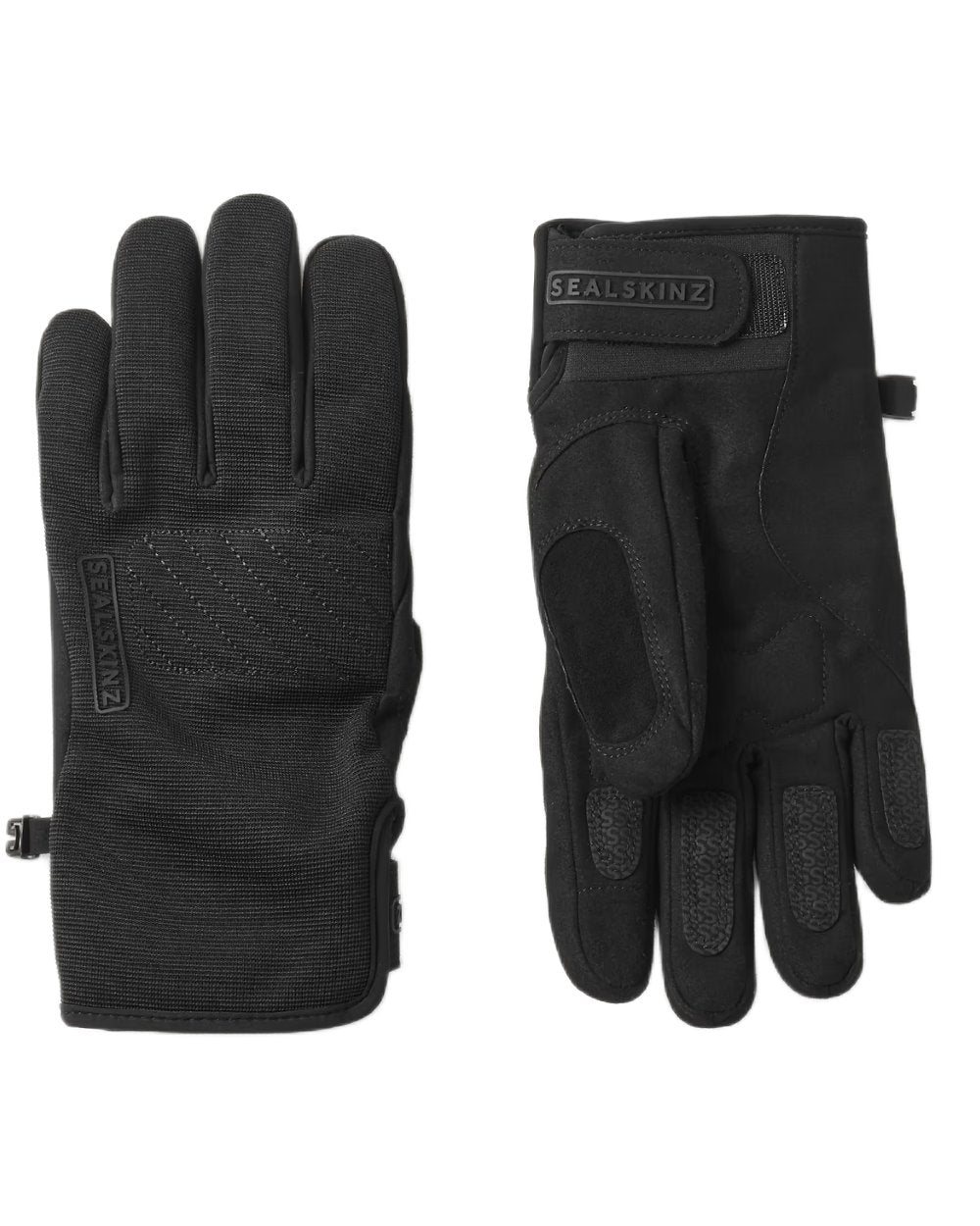 Black Coloured Sealskinz Howe Waterproof All Weather Multi-Activity Glove on white background 