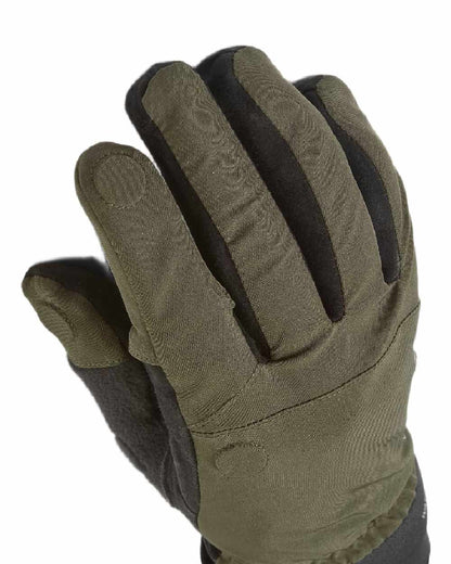 Olive Coloured Sealskinz Stanford Waterproof All Weather Sporting Glove on white background 