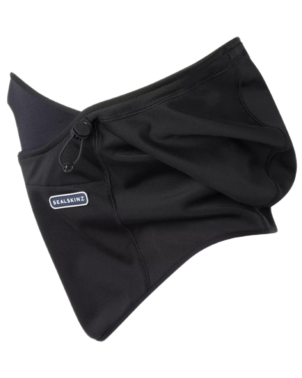 Black coloured Sealskinz Beetley Waterproof All Weather Head Gaiter on white background 