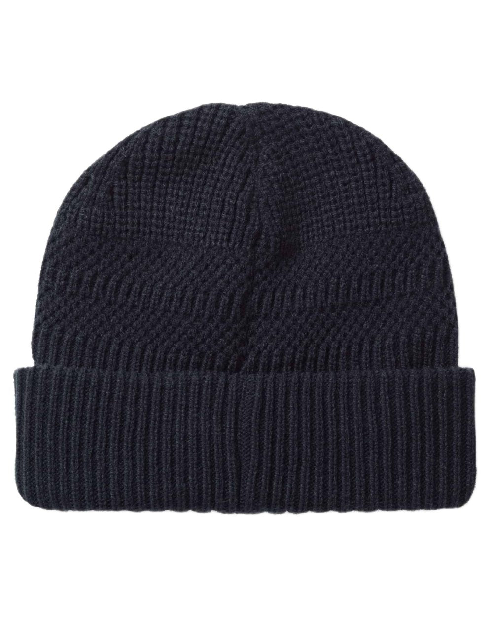 Navy coloured Sealskinz Gressenhall Waterproof Roll Cuff Beanie on white background 