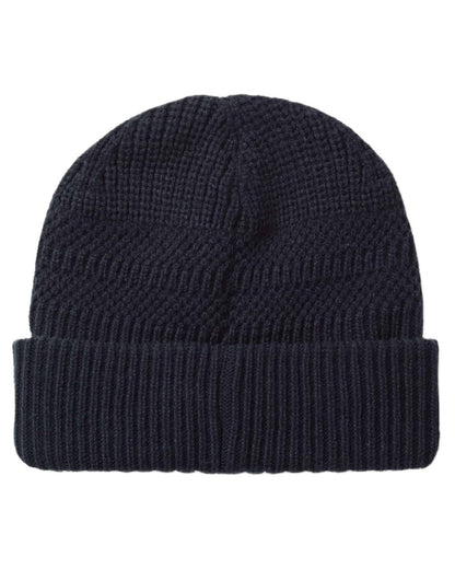 Navy coloured Sealskinz Gressenhall Waterproof Roll Cuff Beanie on white background 
