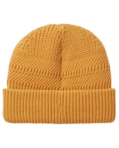 Yellow coloured Sealskinz Gressenhall Waterproof Roll Cuff Beanie on white background 
