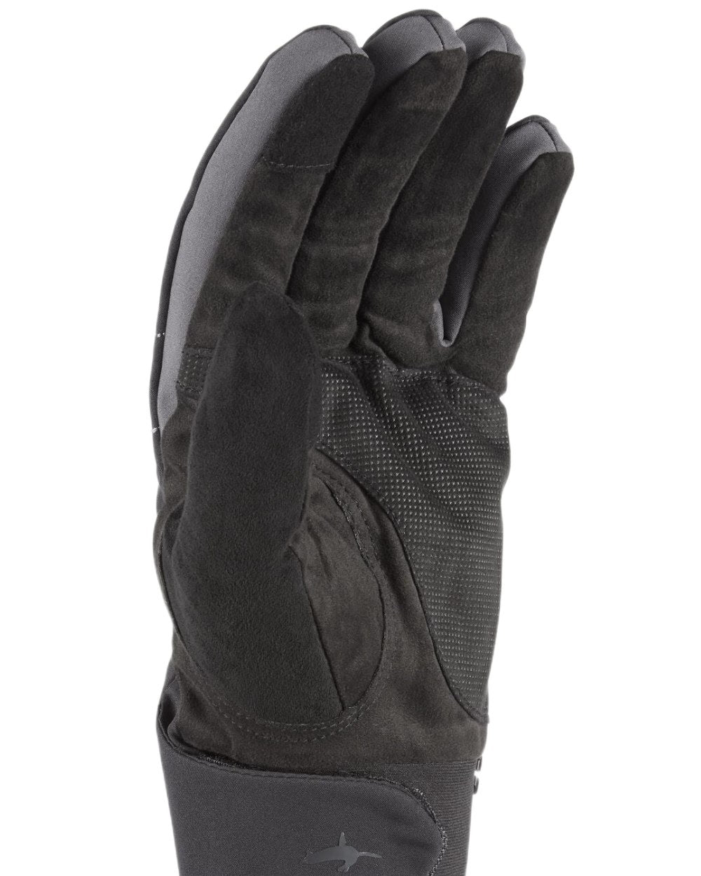 Black coloured Sealskinz Lyng Waterproof All Weather Fusion Control Gloves on white background 