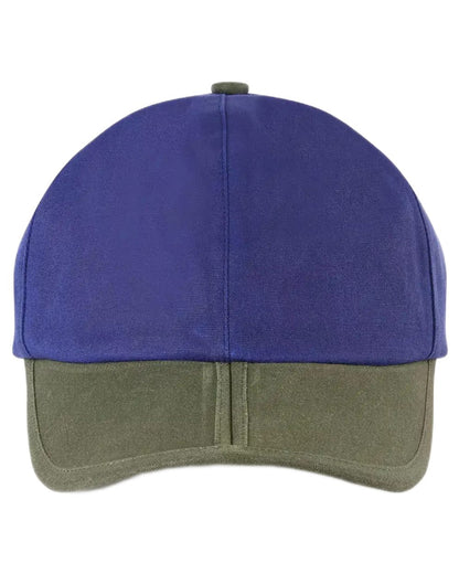  Navy coloured Sealskinz Marham Waterproof Oiled Canvas Cap on white background 