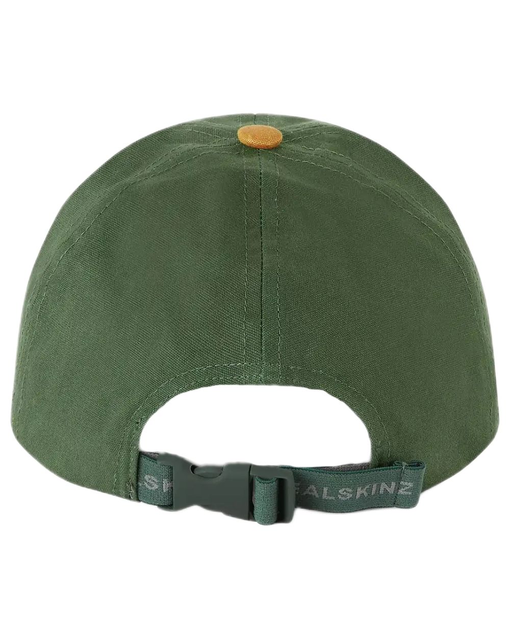 Olive coloured Sealskinz Marham Waterproof Oiled Canvas Cap on white background 