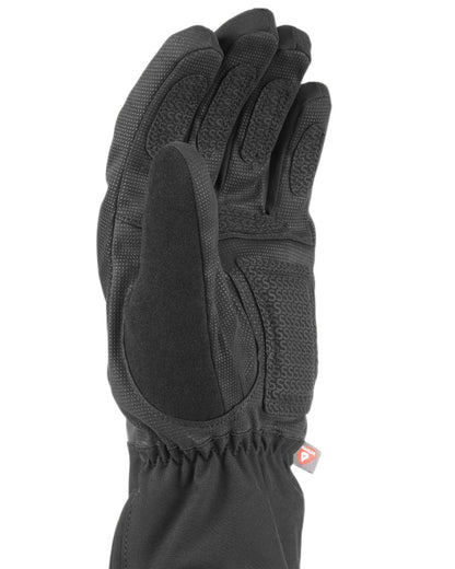 Black coloured Sealskinz Marsham Waterproof Cold Weather Reflective Cycle Gloves on white background 