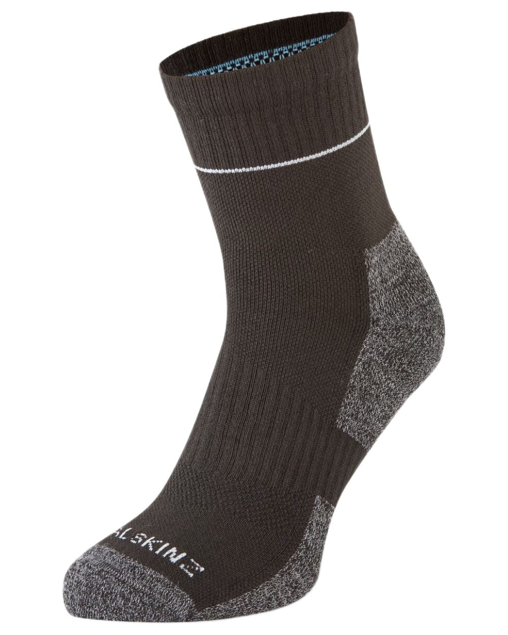 Black coloured Sealskinz Morston Solo Quick Dry Ankle Length Socks on white background 