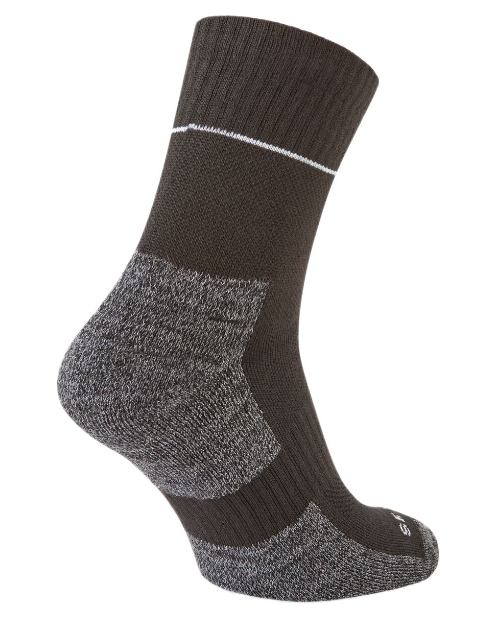 Black coloured Sealskinz Morston Solo Quick Dry Ankle Length Socks on white background 