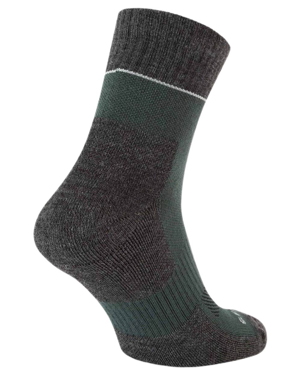olive coloured Sealskinz Morston Solo Quick Dry Ankle Length Socks on white background 