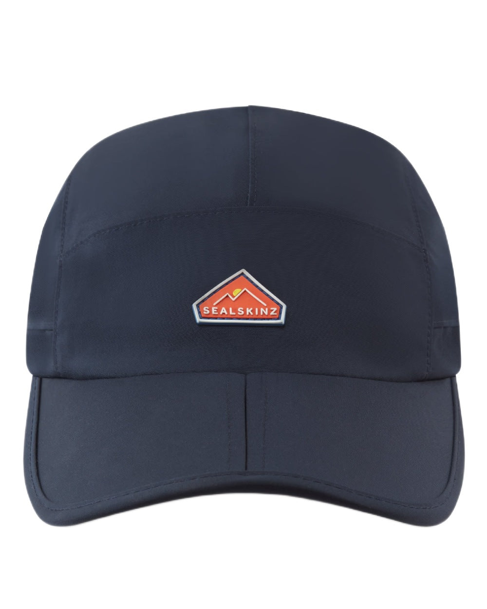 Navy coloured Sealskinz Poringland Waterproof Peak Plain Hiking Cap on white background 