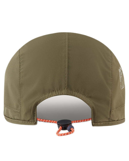 Olive coloured Sealskinz Poringland Waterproof Peak Plain Hiking Cap on white background 