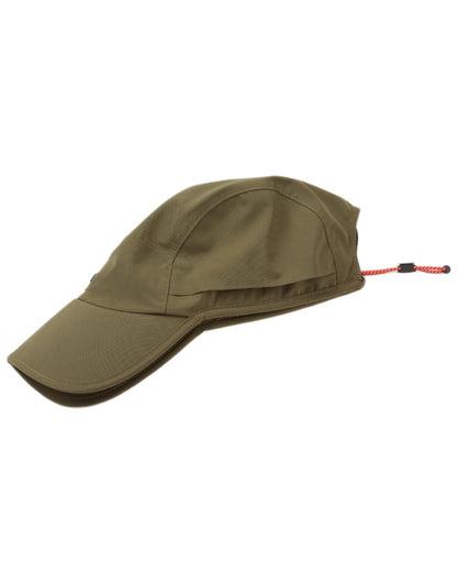 Olive coloured Sealskinz Poringland Waterproof Peak Plain Hiking Cap on white background 
