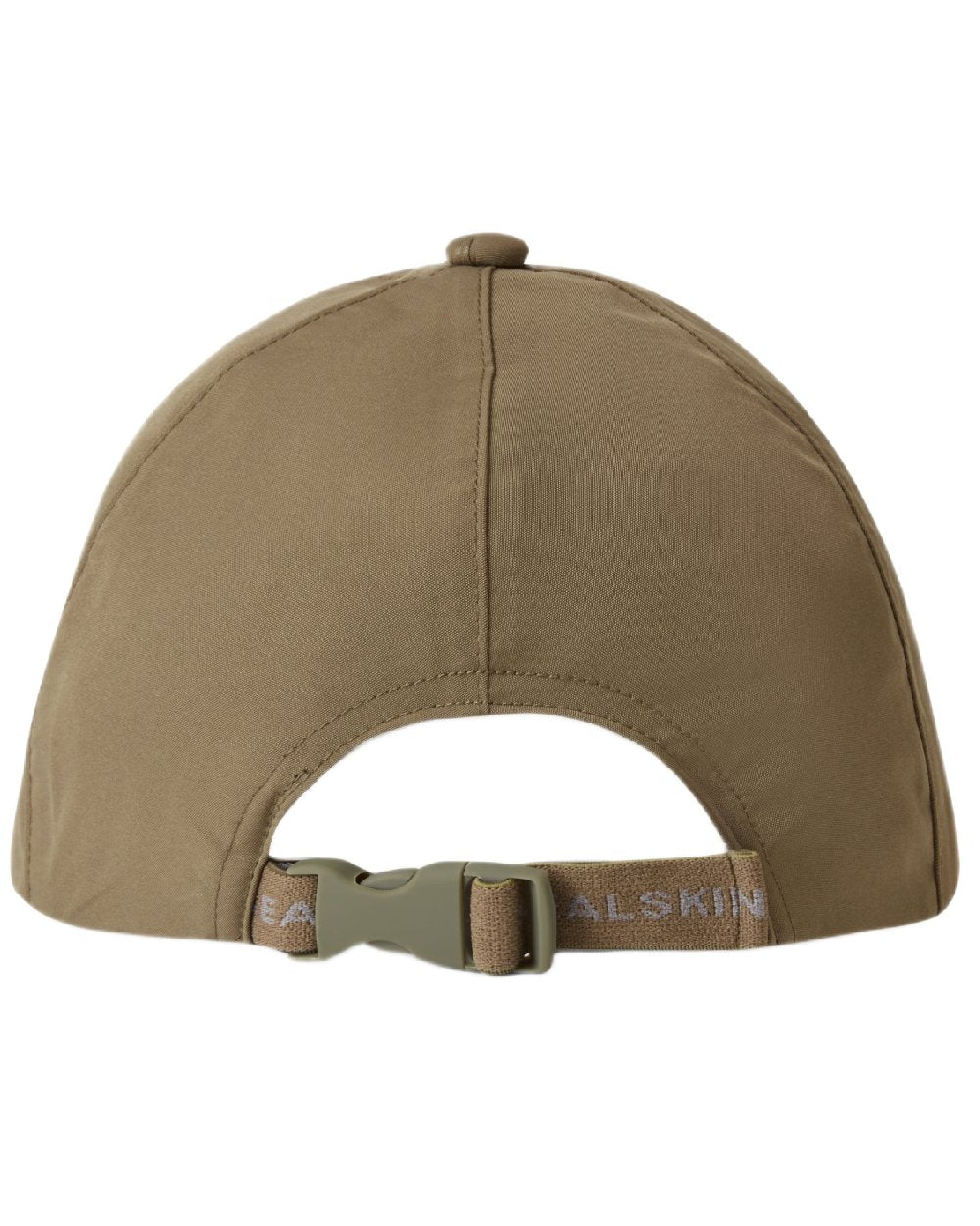 Olive coloured Sealskinz Salle Waterproof Foldable Peak Cap on white background 
