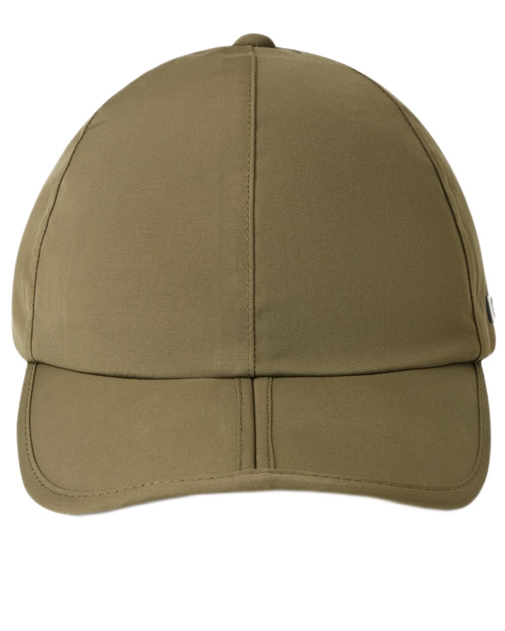 Olive coloured Sealskinz Salle Waterproof Foldable Peak Cap on white background 