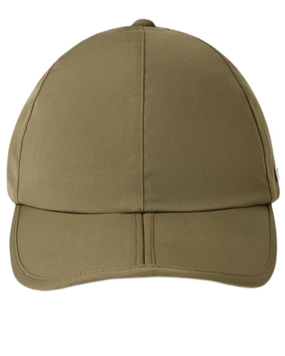 Olive coloured Sealskinz Salle Waterproof Foldable Peak Cap on white background 