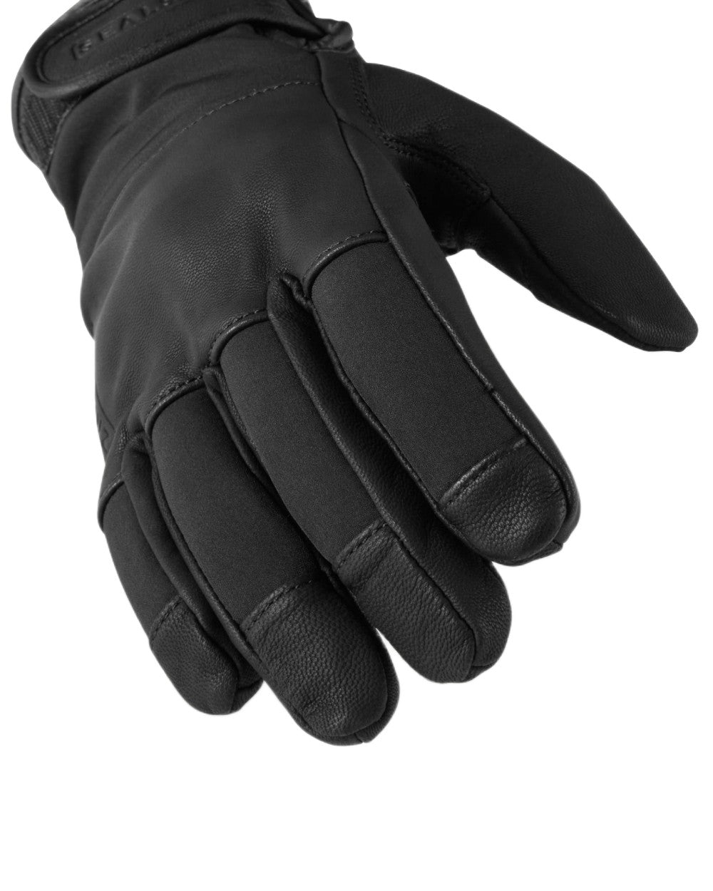 Black coloured Sealskinz Walcott Waterproof Cold Weather Fusion Control Gloves on white background 
