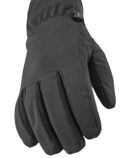 Black coloured Sealskinz Womens Griston Waterproof Lightweight Gloves on white background 