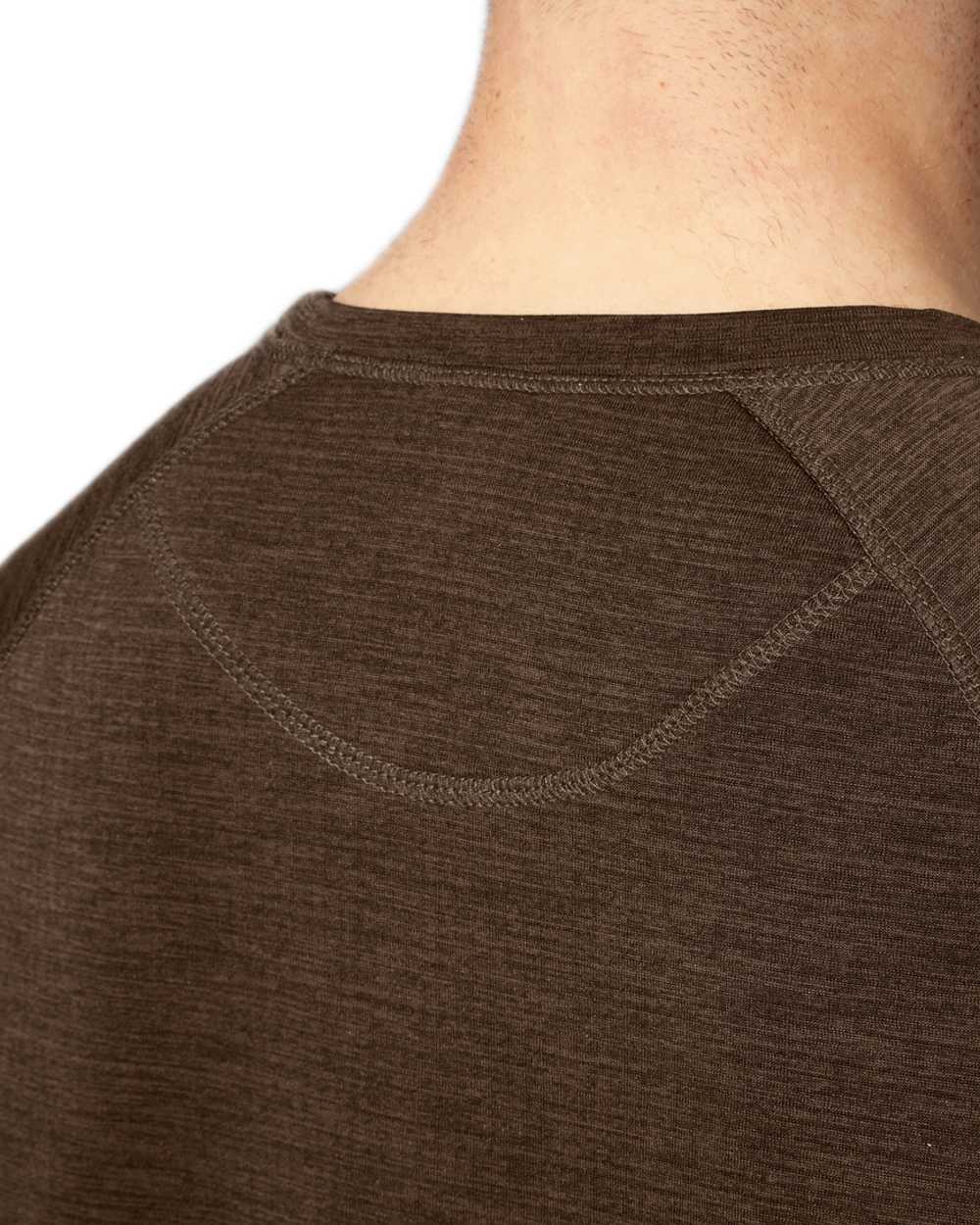 Demitasse Brown Coloured Seeland Active Short Sleeve T-Shirt on White background 