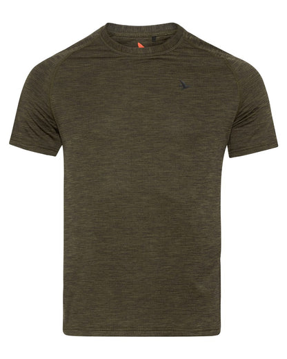 Pine Green Coloured Seeland Active Short Sleeve T-Shirt on White background 