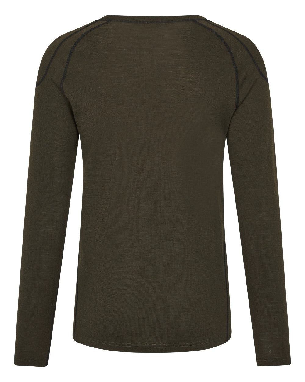 Pine Green coloured Seeland Apex One Hundred Long Sleeve T-Shirt on white background 