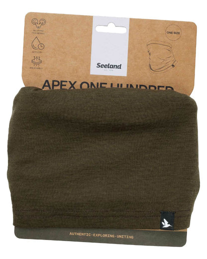 Pine Green coloured Seeland Apex One Hundred Neck Gaiter on white background 
