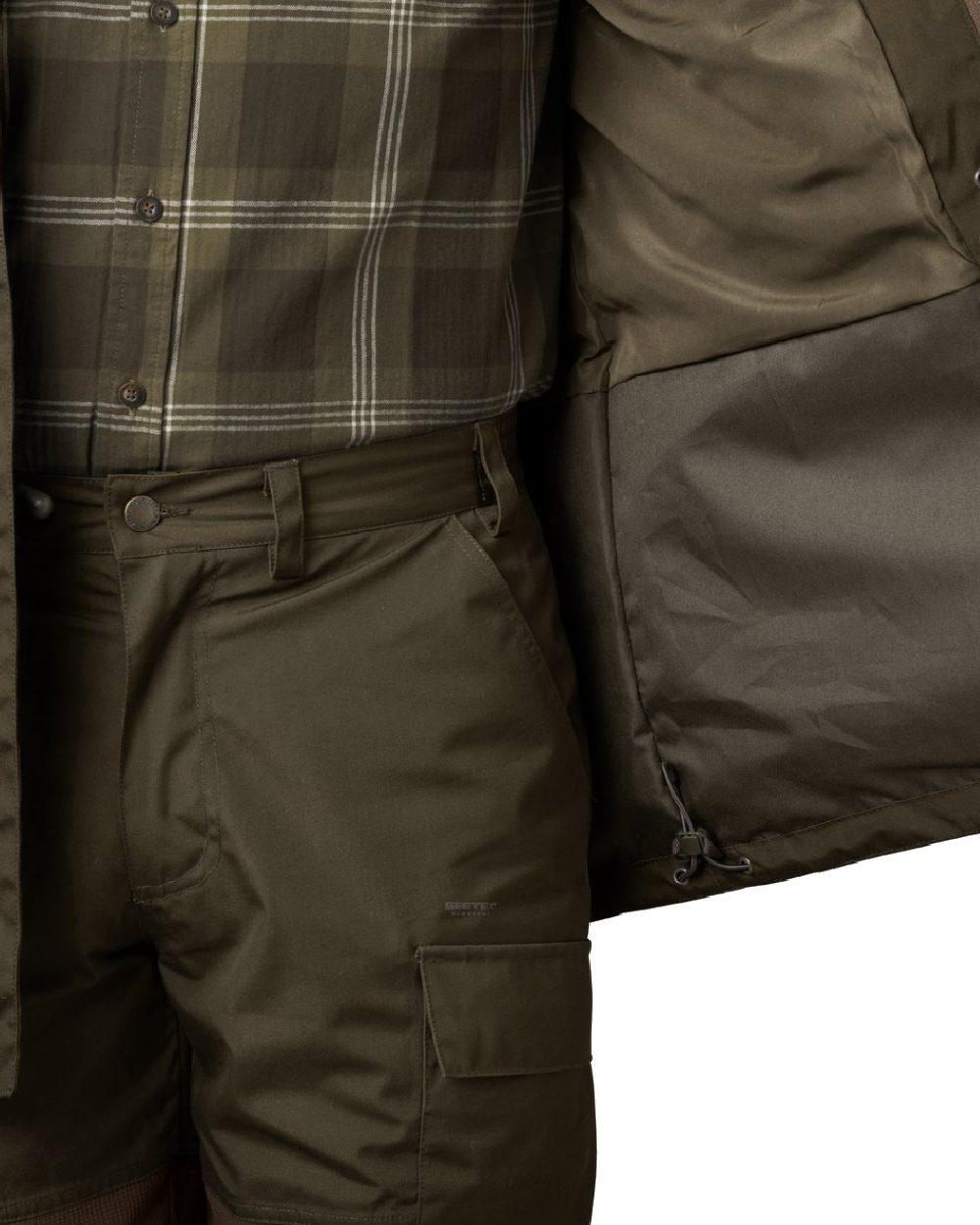 Pine Green Coloured Seeland Arden Jacket on white background 