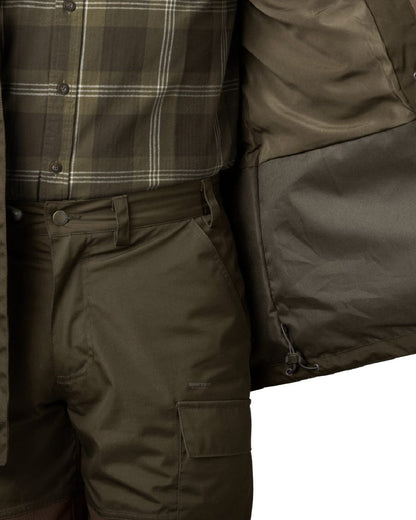 Pine Green Coloured Seeland Arden Jacket on white background 