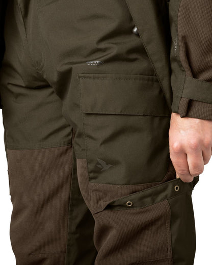 Pine Green Coloured Seeland Arden Trousers on white background 