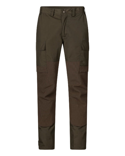 Pine Green Coloured Seeland Arden Trousers on white background 