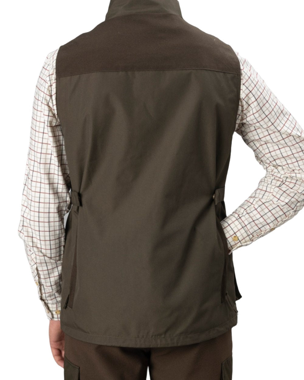 Pine Green Coloured Seeland Arden Waistcoat on white background 