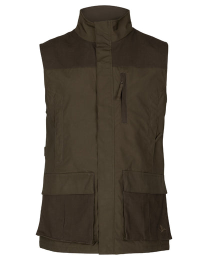 Pine Green Coloured Seeland Arden Waistcoat on white background 