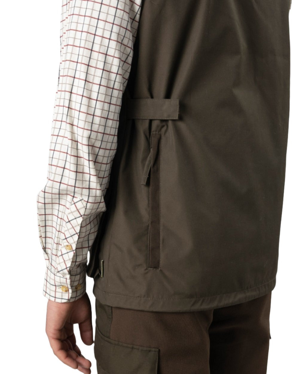 Pine Green Coloured Seeland Arden Waistcoat on white background 