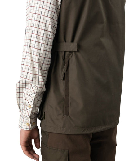 Pine Green Coloured Seeland Arden Waistcoat on white background 